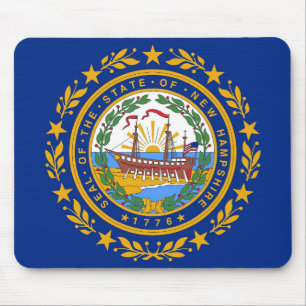 Mousepad med Flagga av New Hampshire State - USA Musmatta