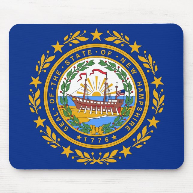 Mousepad med Flagga av New Hampshire State - USA Musmatta (Framsidan)