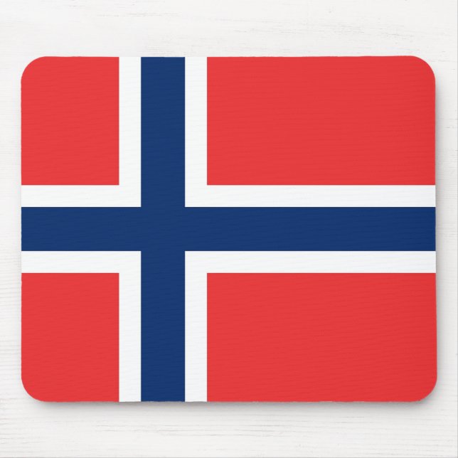 Mousepad med Flagga av Norge Musmatta (Framsidan)