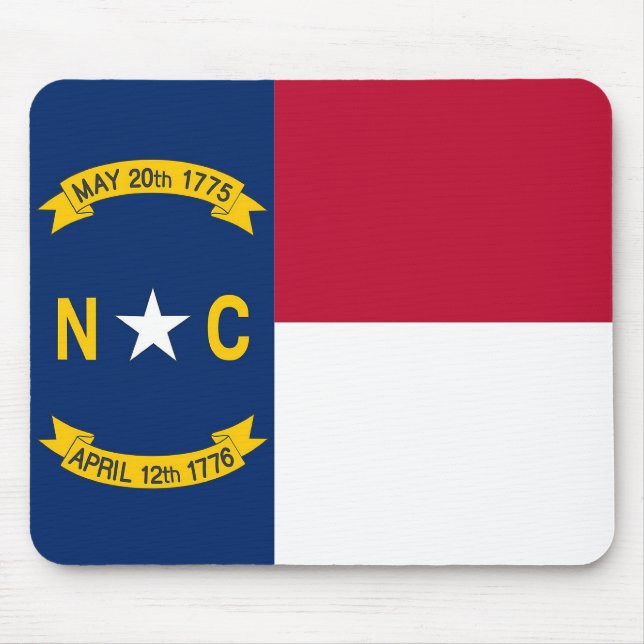 Mousepad med Flagga av North Carolina State - USA Musmatta (Framsidan)
