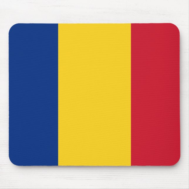 Mousepad med Flagga av Rumänien Musmatta (Framsidan)