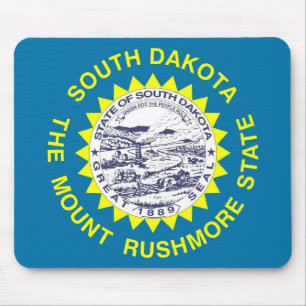 Mousepad med Flagga av Syddakotstaten - USA Musmatta