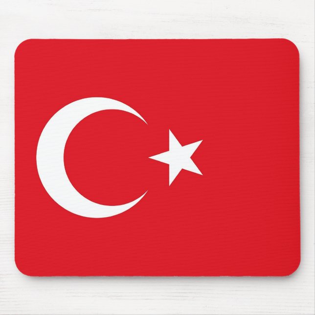 Mousepad med Flagga av Turkiet Musmatta (Framsidan)