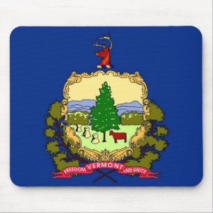 Mousepad med Flagga av Vermont State - USA Musmatta