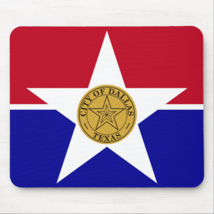 Mousepad med Flagga Dallas,USA Musmatta