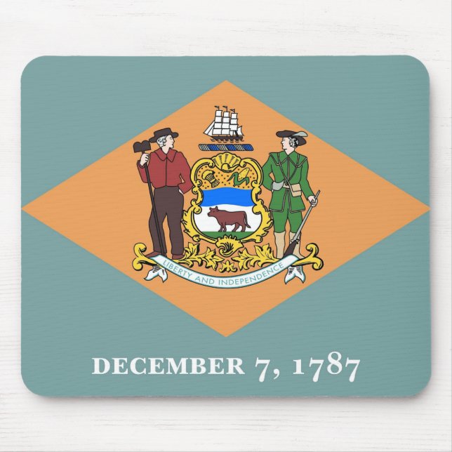 Mousepad med Flagga Delaware State - USA Musmatta (Framsidan)