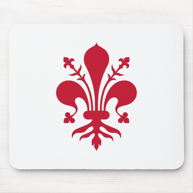 Mousepad med Flagga Florence, Toskana Musmatta (Framsidan)