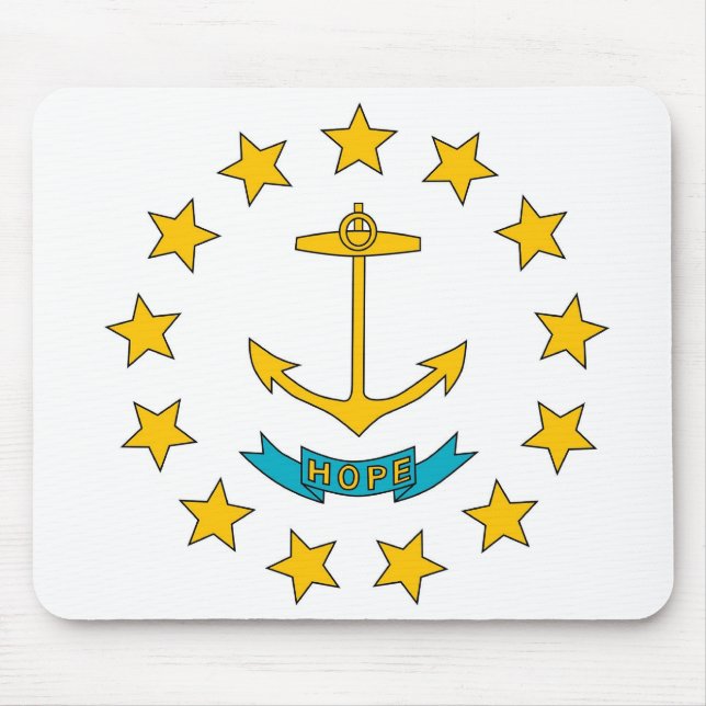 Mousepad med Flagga i Rhode island-staten - USA Musmatta (Framsidan)