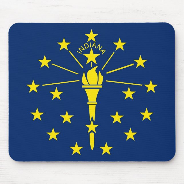 Mousepad med Flagga Indiana State - USA Musmatta (Framsidan)