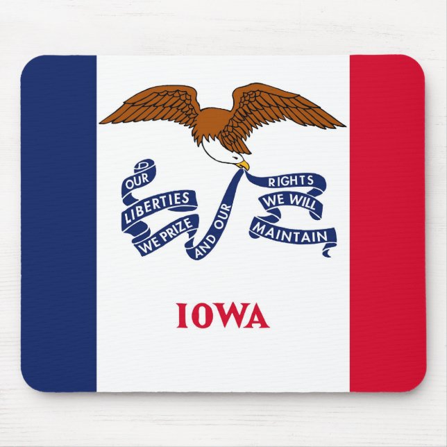 Mousepad med Flagga Iowa State - USA Musmatta (Framsidan)