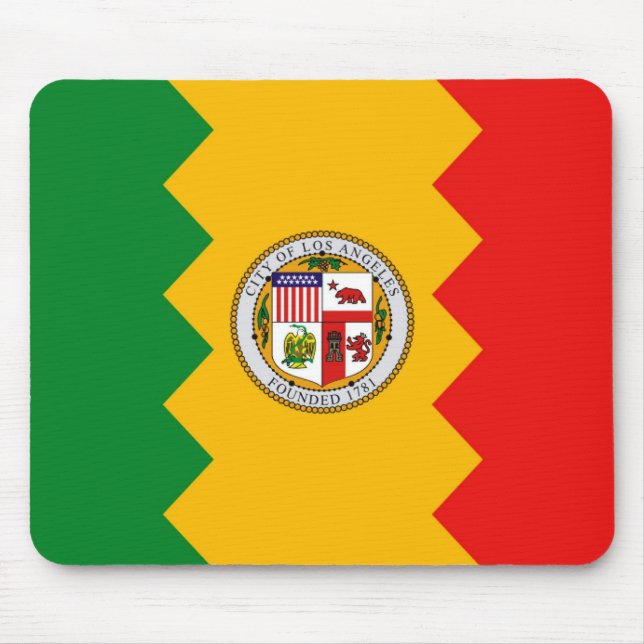 Mousepad med Flagga Los Angeles, Kalifornien Musmatta (Framsidan)