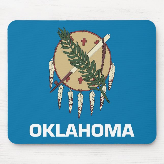Mousepad med Flagga Oklahoma State - USA Musmatta (Framsidan)