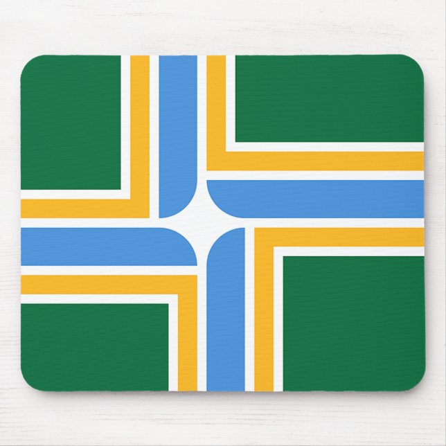 Mousepad med Flagga Portland, Oregon Musmatta (Framsidan)