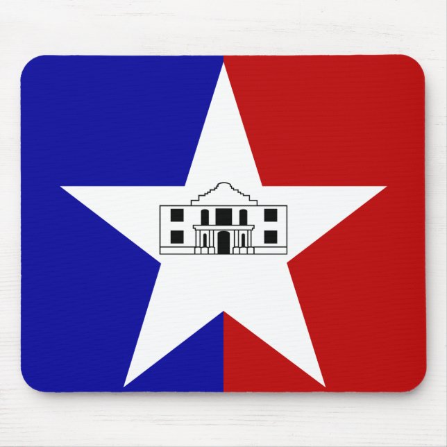 Mousepad med Flagga San Antonio, USA Musmatta (Framsidan)