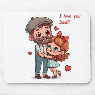 Mousepad med hängivenhet för pappa. musmatta