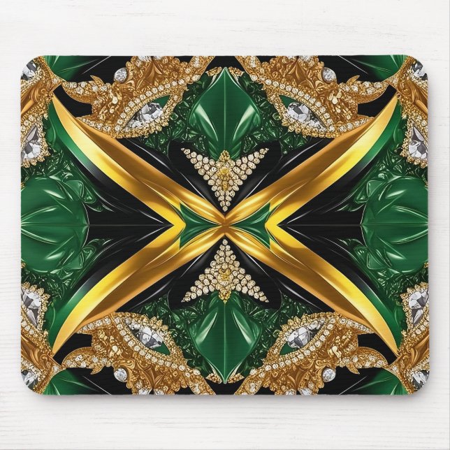Mousepad med Jamaican Färg Design Musmatta (Framsidan)