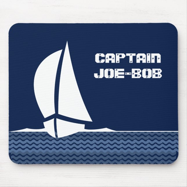 Mousepad med kapten Namn på den Musmatta (Framsidan)