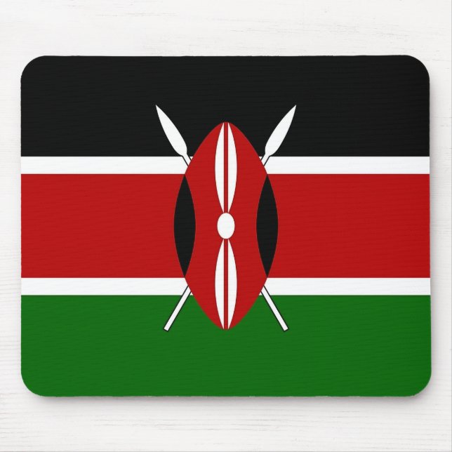 Mousepad med Kenyas Flagga Musmatta (Framsidan)