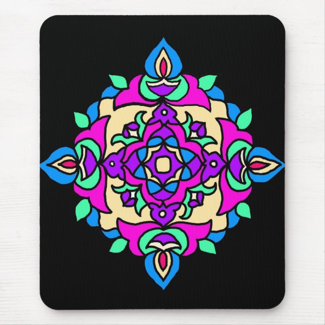 Mousepad med Rangoli Mönster Musmatta (Framsidan)