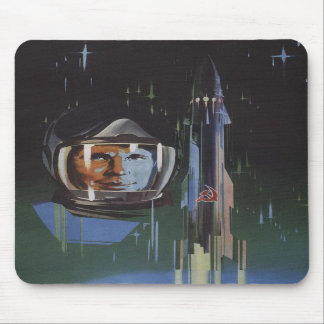 Mousepad med Retro USSR rymdprogrampropaganda Musmatta