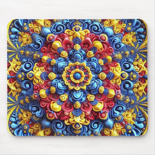 Mousepad med rumänsk Färg design Musmatta (Framsidan)