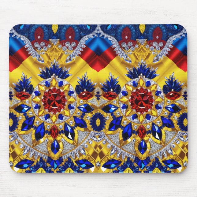 Mousepad med rumänsk Färg design Musmatta (Framsidan)