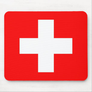 Mousepad med Schweiz Flagga Musmatta