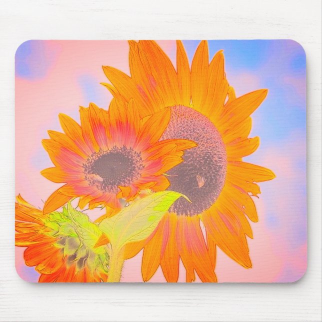 Mousepad med solblommor musmatta (Framsidan)
