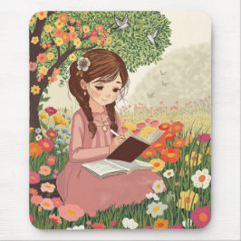 Mousepad Menina no Jardim Musmatta
