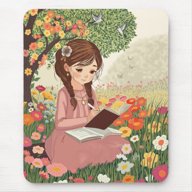Mousepad Menina no Jardim Musmatta (Framsidan)