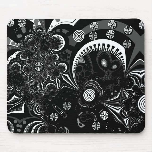 Mousepad Modern Art Black White 2 Musmatta (Framsidan)