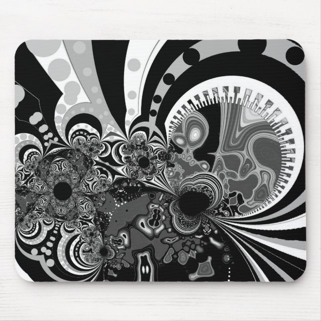 Mousepad Modern Art Black White Musmatta (Framsidan)