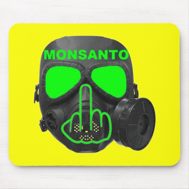 Mousepad Monsanto Gas Mask Flip Musmatta (Framsidan)