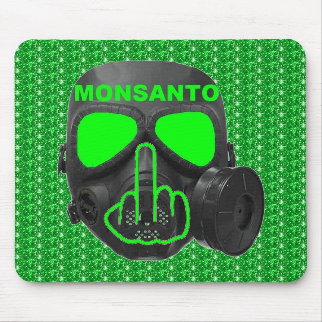 Mousepad Monsanto Gas Mask Flip Musmatta (Framsidan)