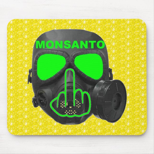 Mousepad Monsanto Gas Mask Flip Musmatta (Framsidan)