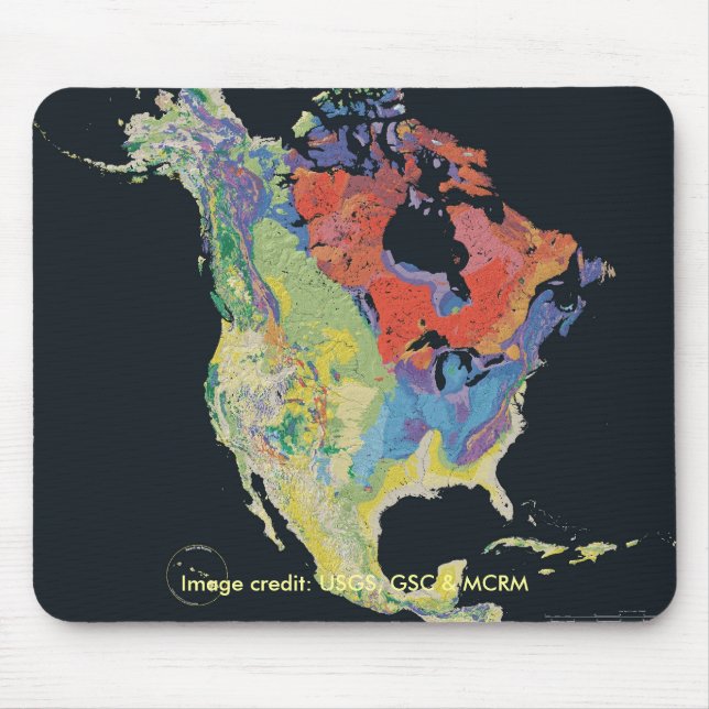 Mousepad/norr - amerikankontinent musmatta (Framsidan)