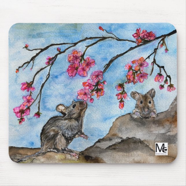 Mousepad Original Watercolor Design Musmatta (Framsidan)