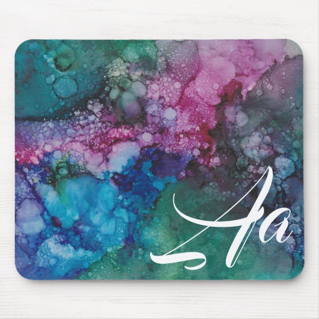 Mousepad ’Pinks & Blue Inkblot’ Musmatta (Framsidan)