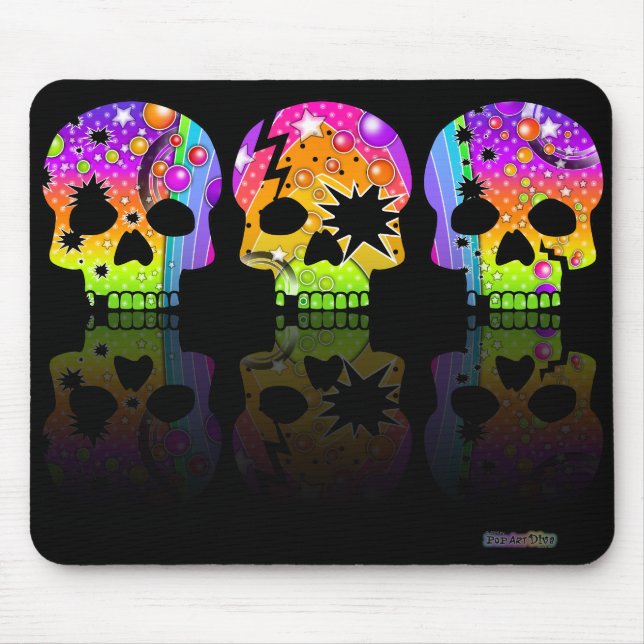 Mousepad - POP ART-DÖSKALLAR Musmatta (Framsidan)