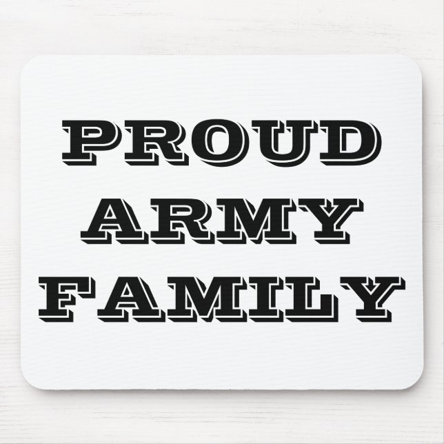 Mousepad Proud arméfamilj Musmatta (Framsidan)