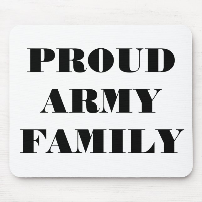 Mousepad Proud arméfamilj Musmatta (Framsidan)
