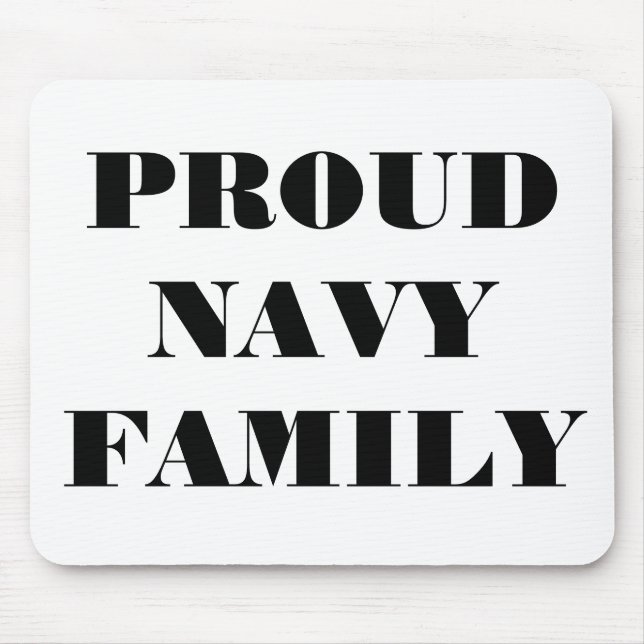 Mousepad Proud Navy Family Musmatta (Framsidan)