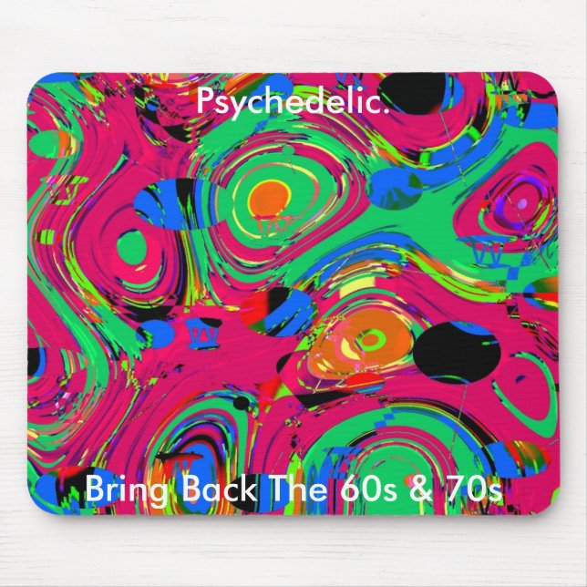 Mousepad Psychedelic återför 70-talet Musmatta (Framsidan)