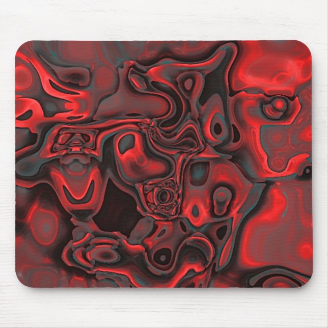 Mousepad Red Dominant Gemstone Mönster Musmatta (Framsidan)