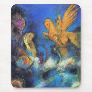 Mousepad: Roger & Angelica 2 av Odilon Redon Musmatta