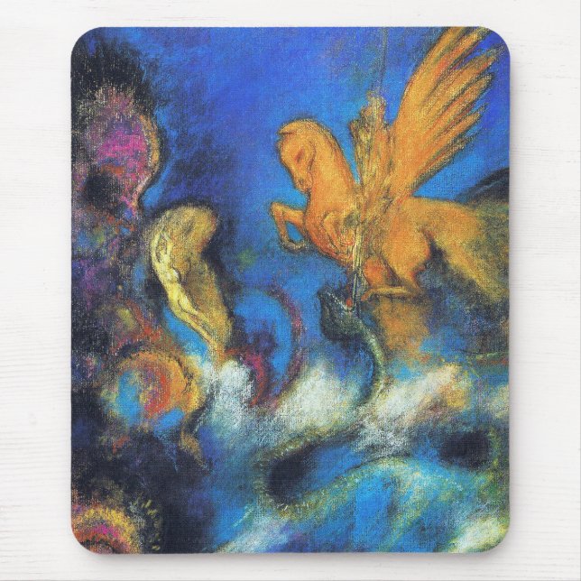 Mousepad: Roger & Angelica 2 av Odilon Redon Musmatta (Framsidan)