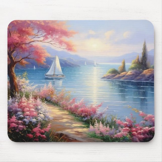 Mousepad | Sailboats in Distance Musmatta (Framsidan)