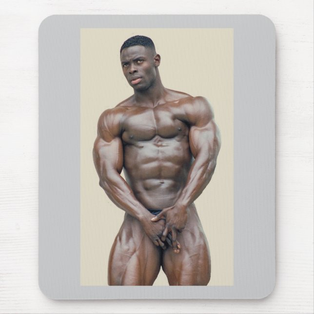 Mousepad Sam Addo, kroppsbyggare S39B Musmatta (Framsidan)