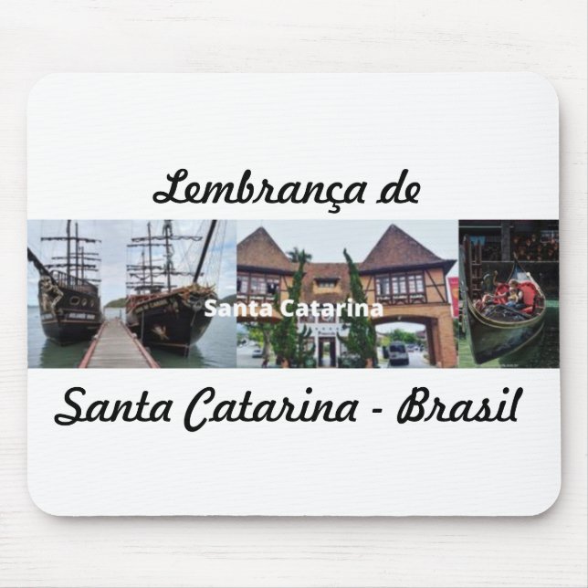 Mousepad souvenir från Santa Catarina Brasilien Musmatta (Framsidan)