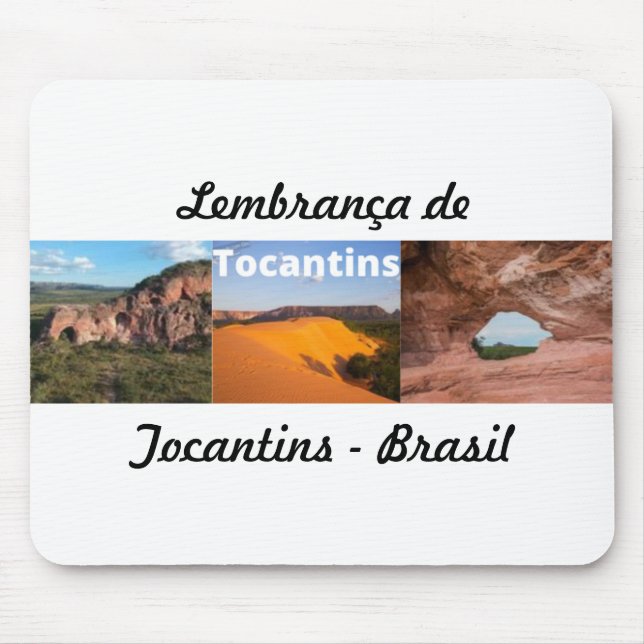 Mousepad souvenir från Tocantins Brasilien Musmatta (Framsidan)